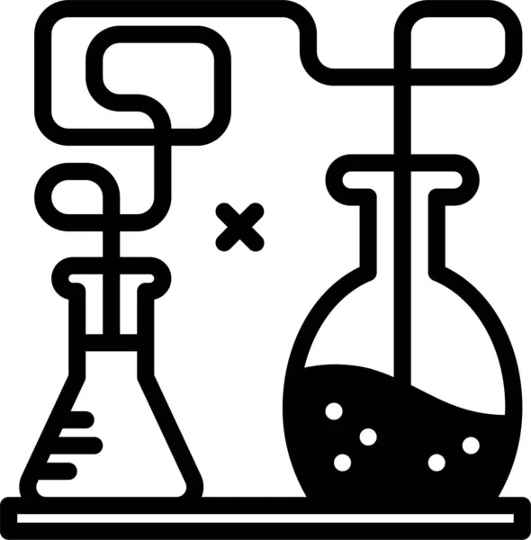 Ikona Biologii Chemii Ilustracja Wektora Izolowana Białym Tle — Wektor stockowy