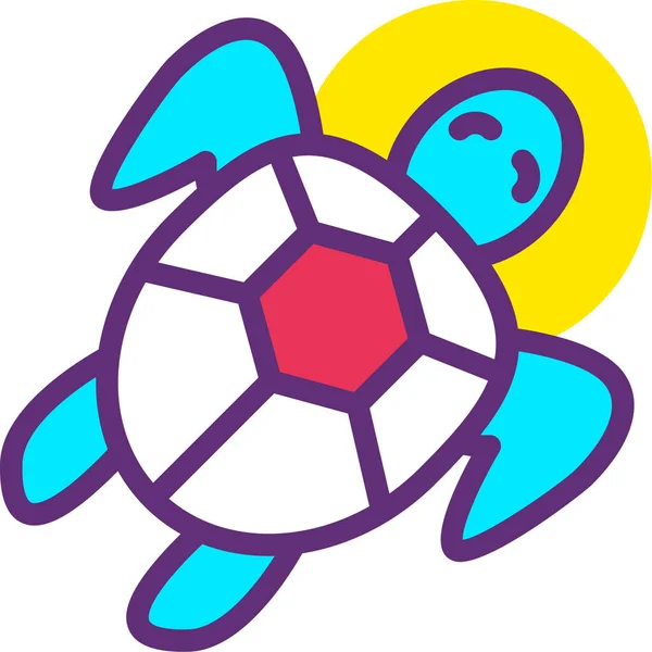 Żółw Web Ikona Prosta Ilustracja — Wektor stockowy