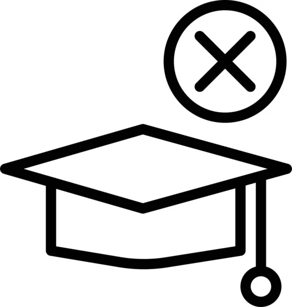Graduation Cap Web Icon — Stock Vector
