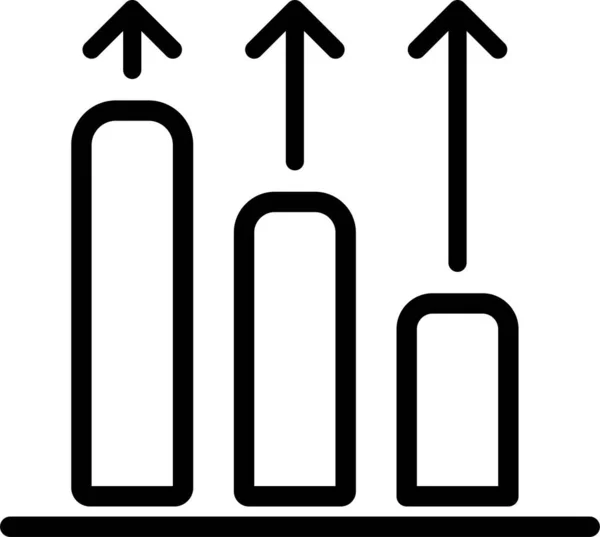 Gráfico Barras Ícone Web —  Vetores de Stock