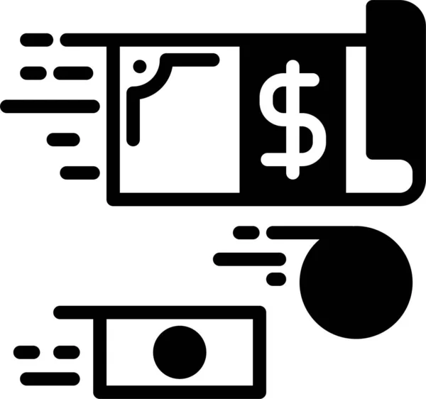 Dinero Icono Web Financiera Ilustración Simple Vector — Archivo Imágenes Vectoriales