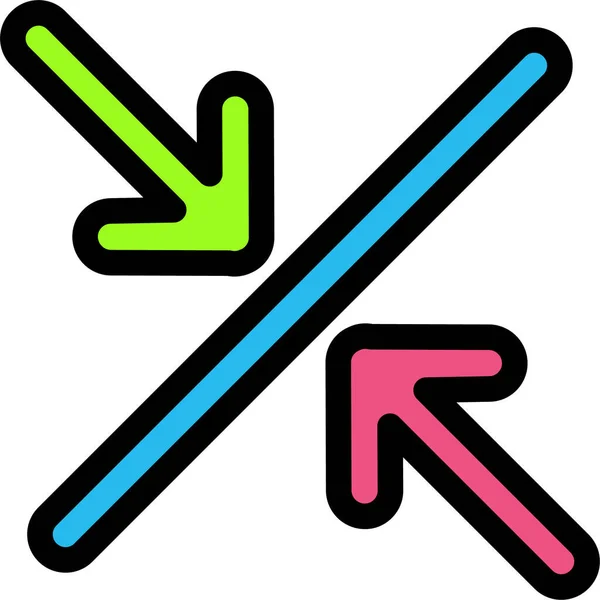 Línea Flechas Icono Web Diseño Vectores Simple — Vector de stock
