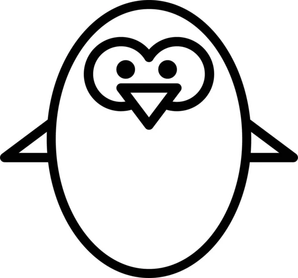 Gufo Web Icon Design Semplice — Vettoriale Stock