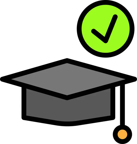 Gorra Graduación Icono Web — Vector de stock