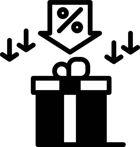 Regalo Icono Web Ilustración Simple — Vector de stock