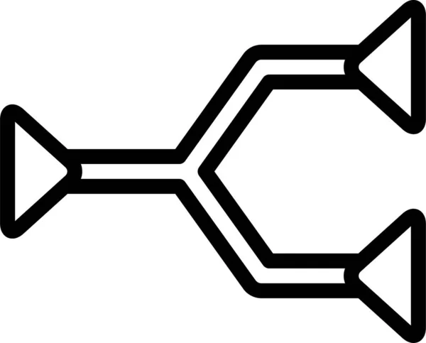 Intersect Web Simgesi Basit Illüstrasyon — Stok Vektör