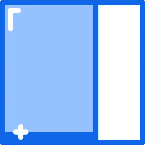 Blau Weißer Quadratischer Rahmen Mit Leerer Seite Vektorillustration — Stockvektor