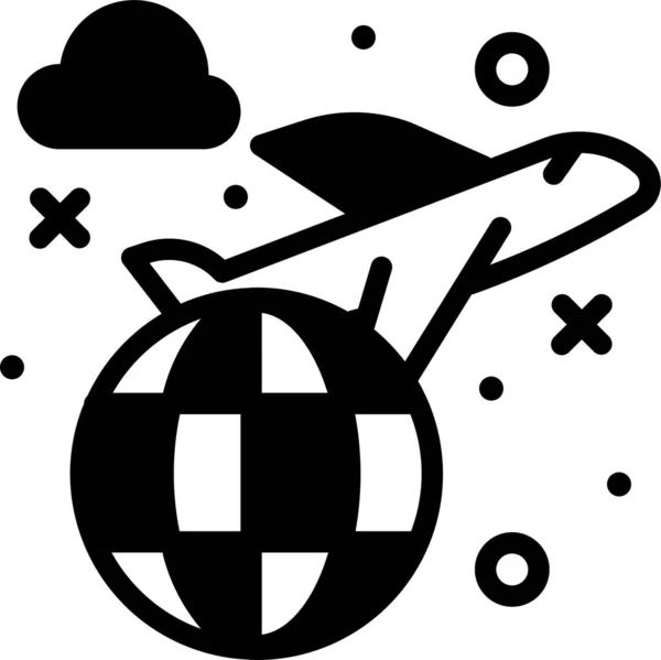 Flugzeug Web Symbol Einfache Illustration — Stockvektor