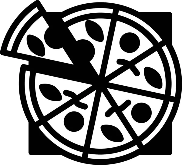 Icône Web Pizza Illustration Vectorielle Simple Isolé Sur Fond Blanc — Image vectorielle