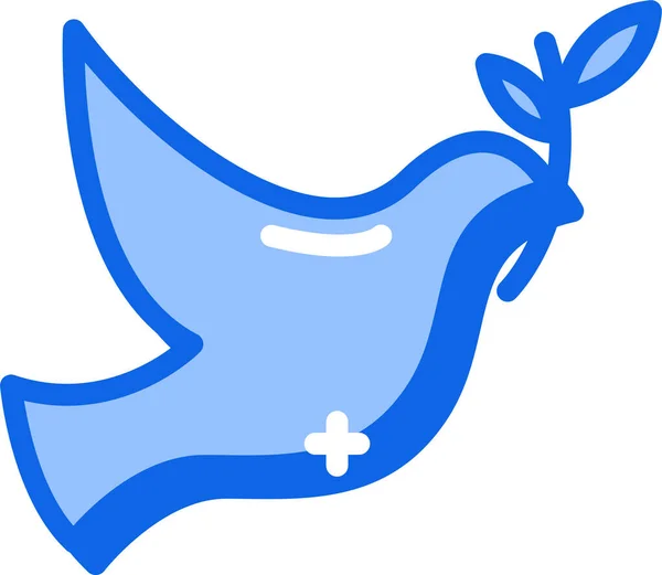 Pájaro Azul Diseño Simple — Vector de stock