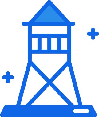 kule web simgesi, basit vektör illüstrasyonu