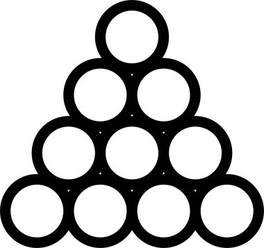 Siyah ve beyaz vektör simgesinin gösterimi.