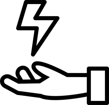 Ateş tutan el. vektör illüstrasyonu