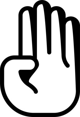 El hareketi simgesi, vektör illüstrasyonu