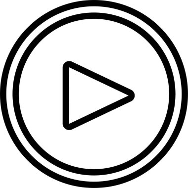 Oynayın. Web simgesi basit illüstrasyon