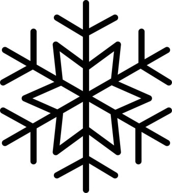 Kar Tanesi simgesinin vektör çizimi