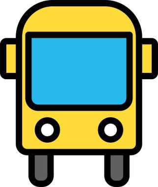 Otobüs. Web simgesi basit illüstrasyon