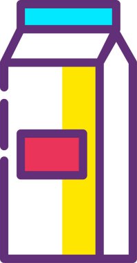 Süt. Web simgesi basit illüstrasyon