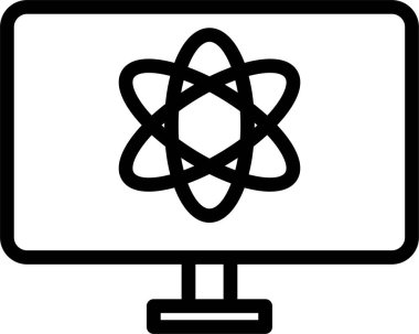 atom. Web simgesi basit illüstrasyon