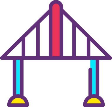 Köprü web simgesi, basit vektör illüstrasyonu 