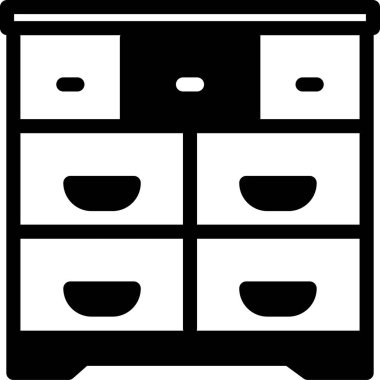 Çekmecede. Web simgesi basit illüstrasyon