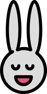 Tavşan. Web simgesi basit illüstrasyon