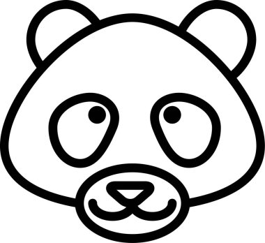 panda. Web simgesi basit illüstrasyon