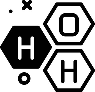 Biyoloji ve kimya simgesi, vektör illüstrasyonu beyaz arkaplanda izole edildi  