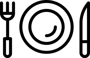 Restoran. Web simgesi basit illüstrasyon