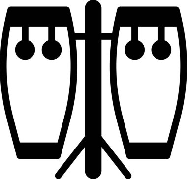 müzik enstrümanı simgesi, basit vektör çizimi