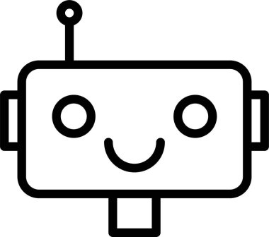 Şirin yüz ifadesi. Basit tasarım