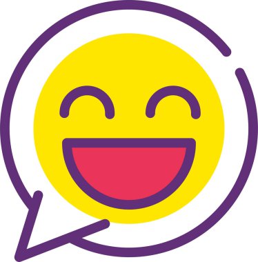 Sohbet web simgesi, basit vektör illüstrasyonu 