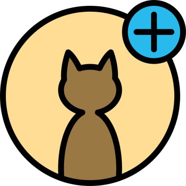 Kedi simgesinin vektör illüstrasyonu