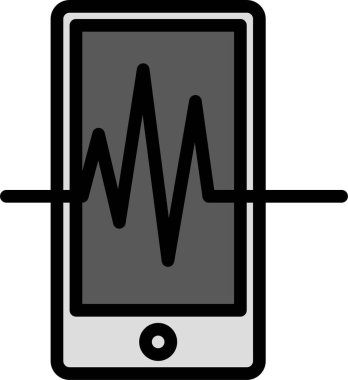 Cep telefonu. Web simgesi basit illüstrasyon