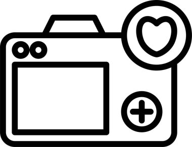 kamera web simgesi, basit vektör illüstrasyonu 