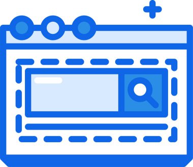 arama web simgesi, basit vektör illüstrasyonu