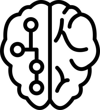 Beyin. Web simgesi basit illüstrasyon