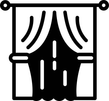 Tiyatro. Web simgesi basit illüstrasyon