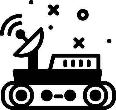 Uzay gemisi. Web simgesi vektör illüstrasyonu