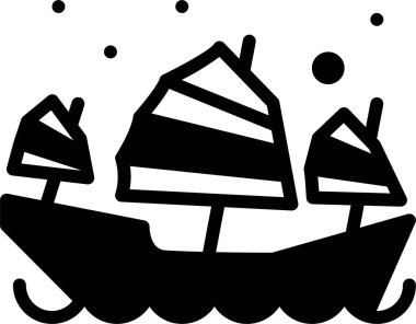 Tekne. Web simgesi basit illüstrasyon