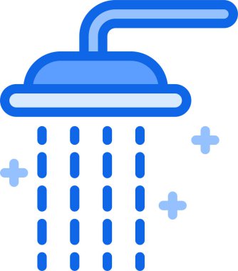 Duş. Web simgesi basit illüstrasyon