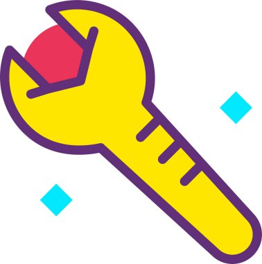 İngiliz anahtarı ve tornavida. Basit tasarım