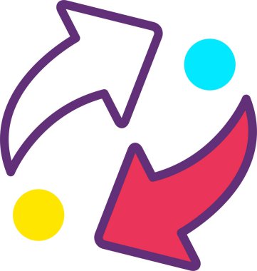 Yenile. Web simgesi basit illüstrasyon