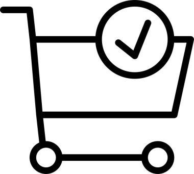 Alışveriş arabası. Basit resimleme