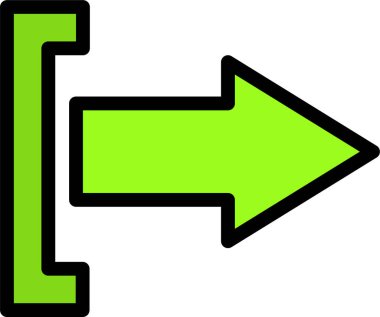 Sağ ok. Basit resimleme