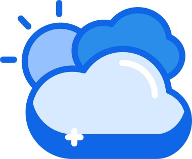 Bulut. Web simgesi basit illüstrasyon