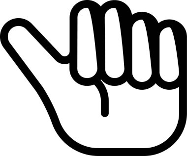 El hareketi simgesi, vektör illüstrasyonu