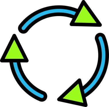 Yenile. Web simgesi basit illüstrasyon