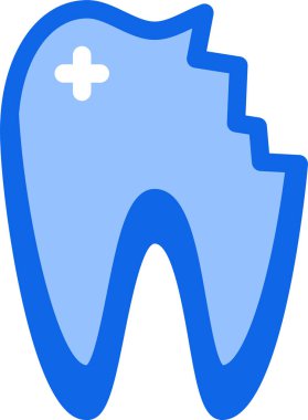 Diş simgesi vektör illüstrasyonu