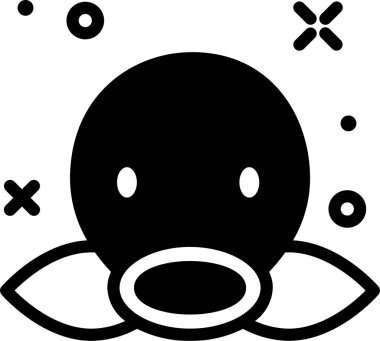 karakter web simgesi, basit vektör illüstrasyonu 